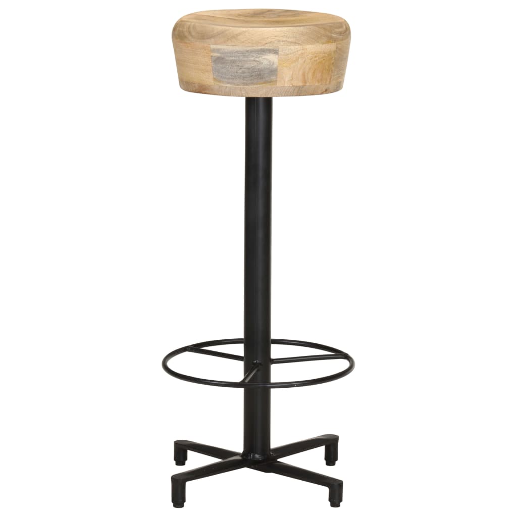 Bar Stool Set Of 2 Natural Wood