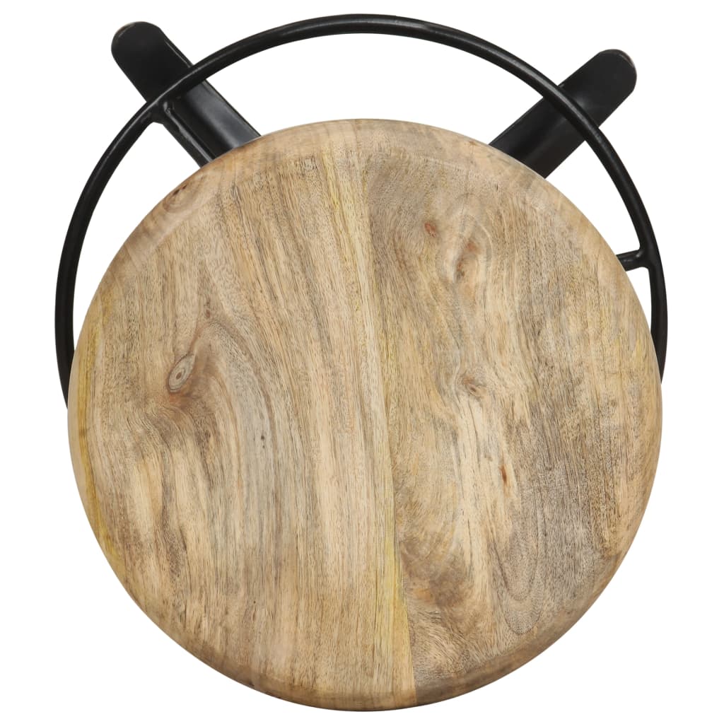 Bar Stool Set Of 2 Natural Wood