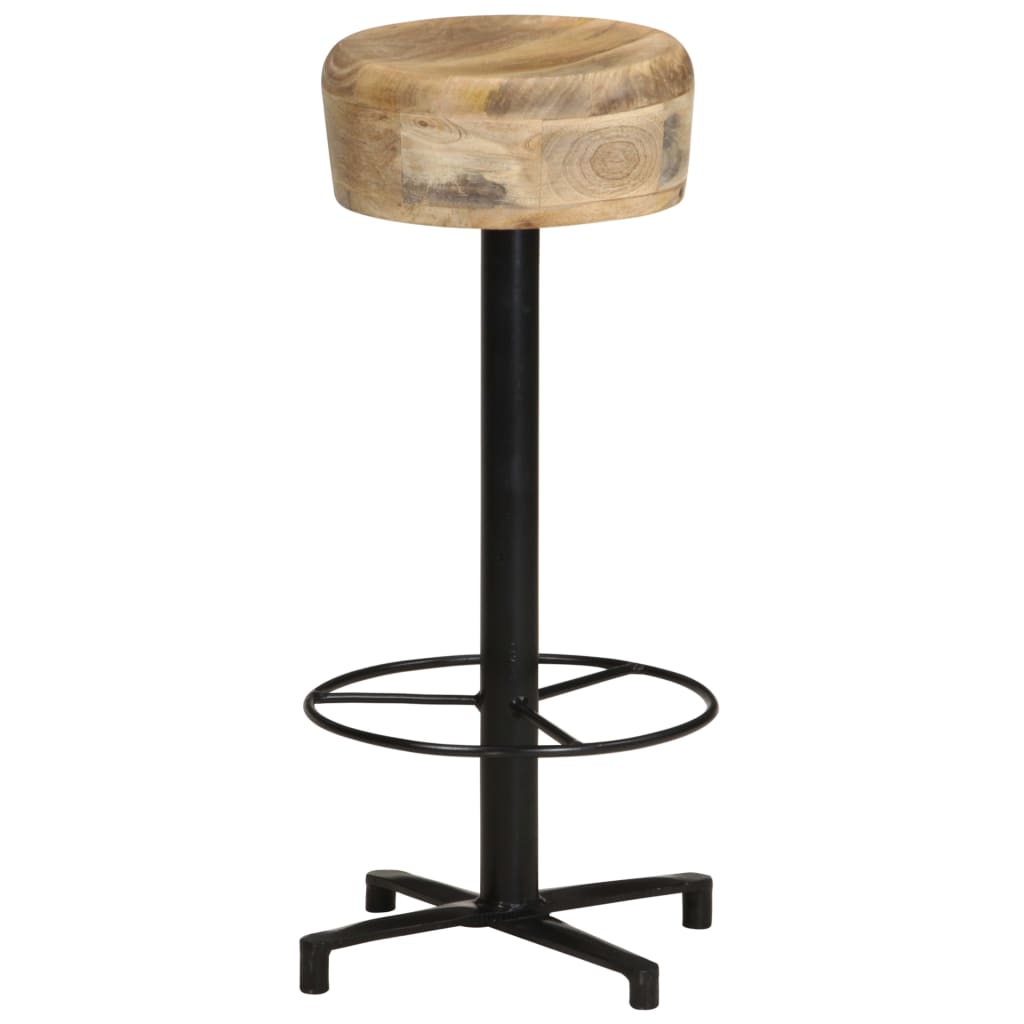 Bar Stool Set Of 2 Natural Wood