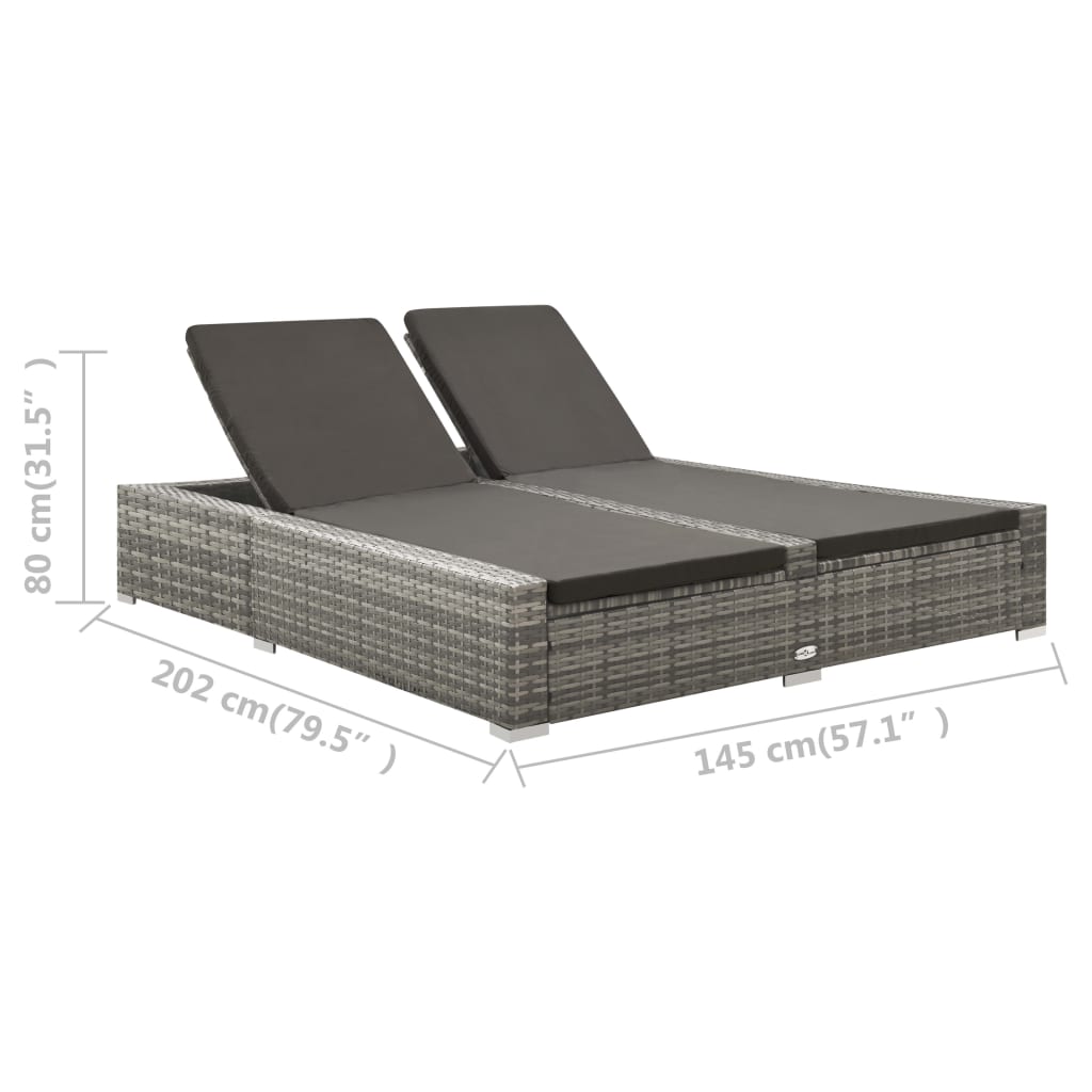 Sun Lounger Grey