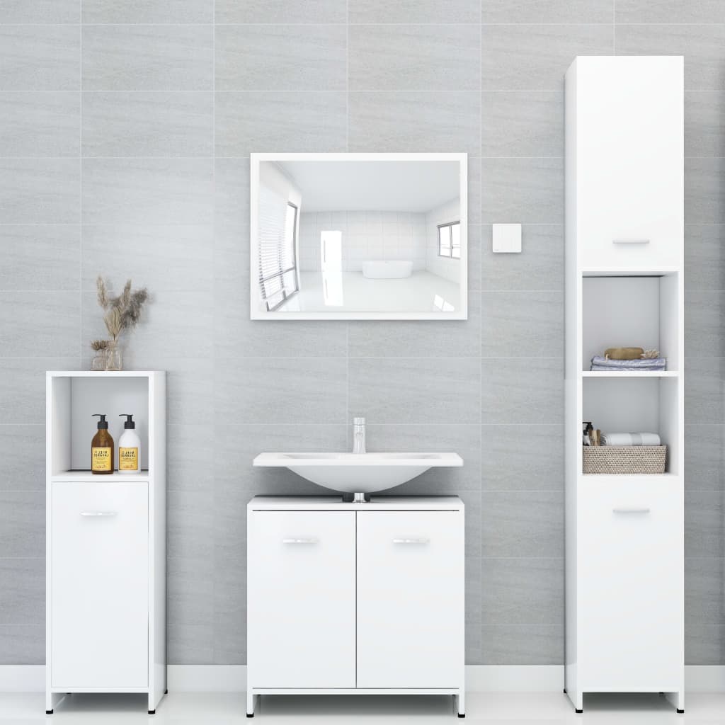 Bathroom Furniture Set Engineered Wood Medium