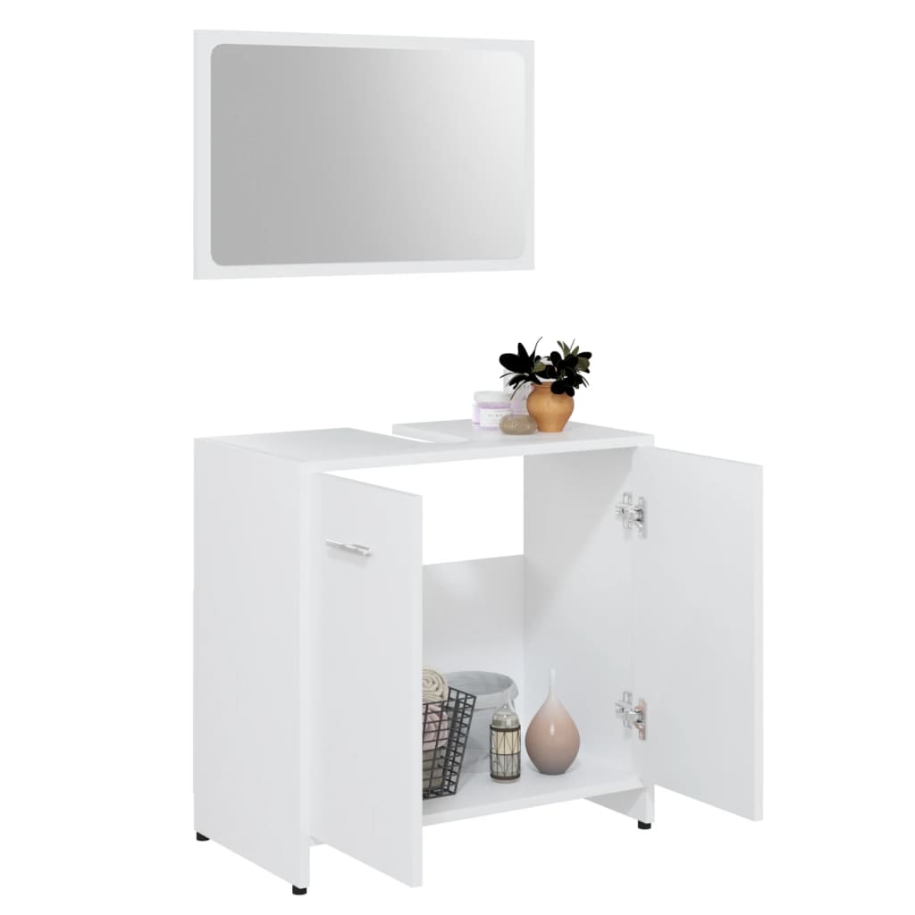 Bathroom Furniture Set Engineered Wood Medium