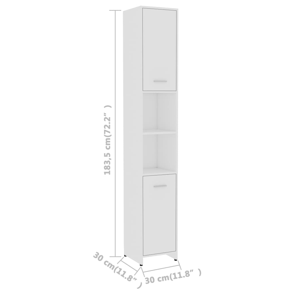Bathroom Furniture Set Engineered Wood Medium
