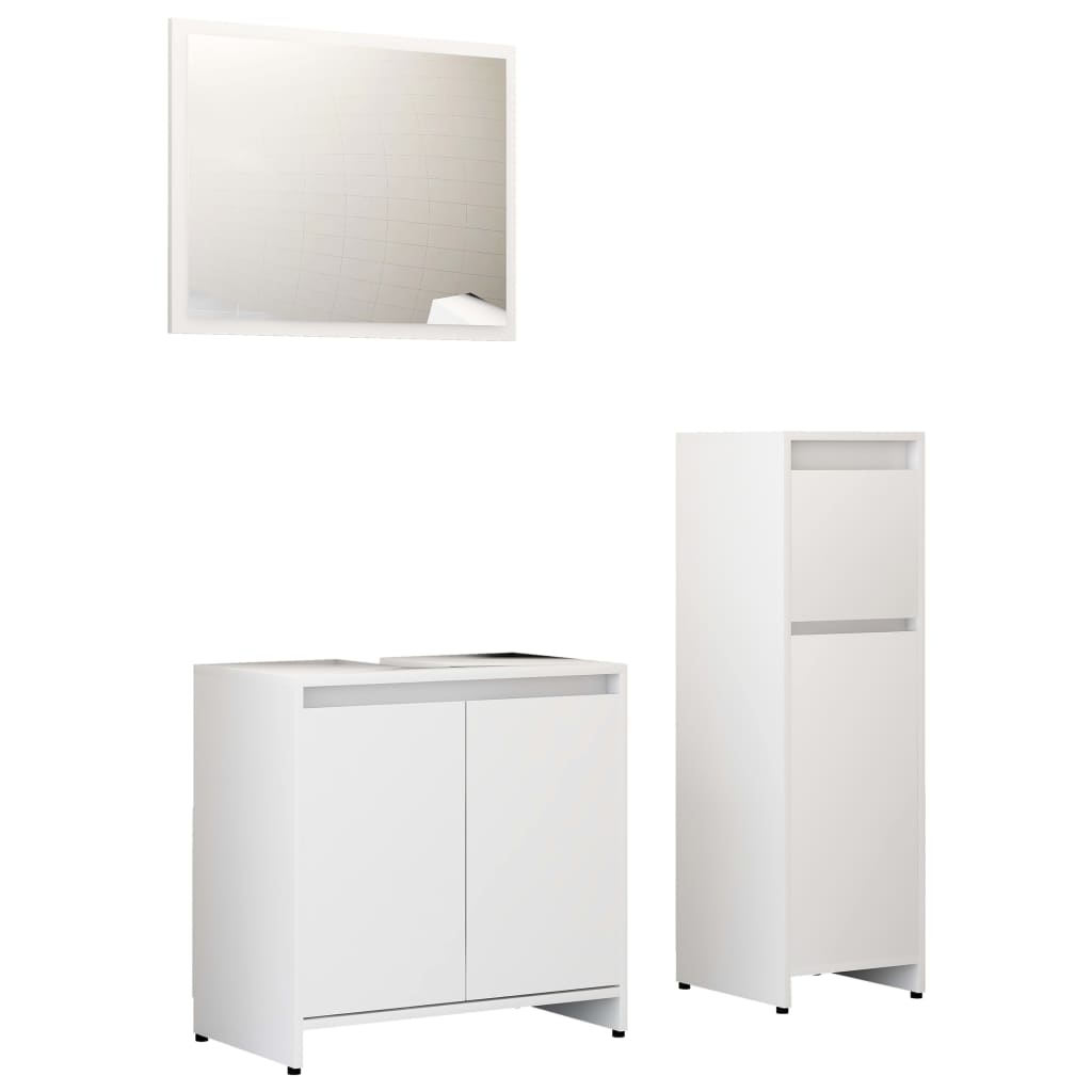 Bathroom Furniture Set Engineered Wood Medium