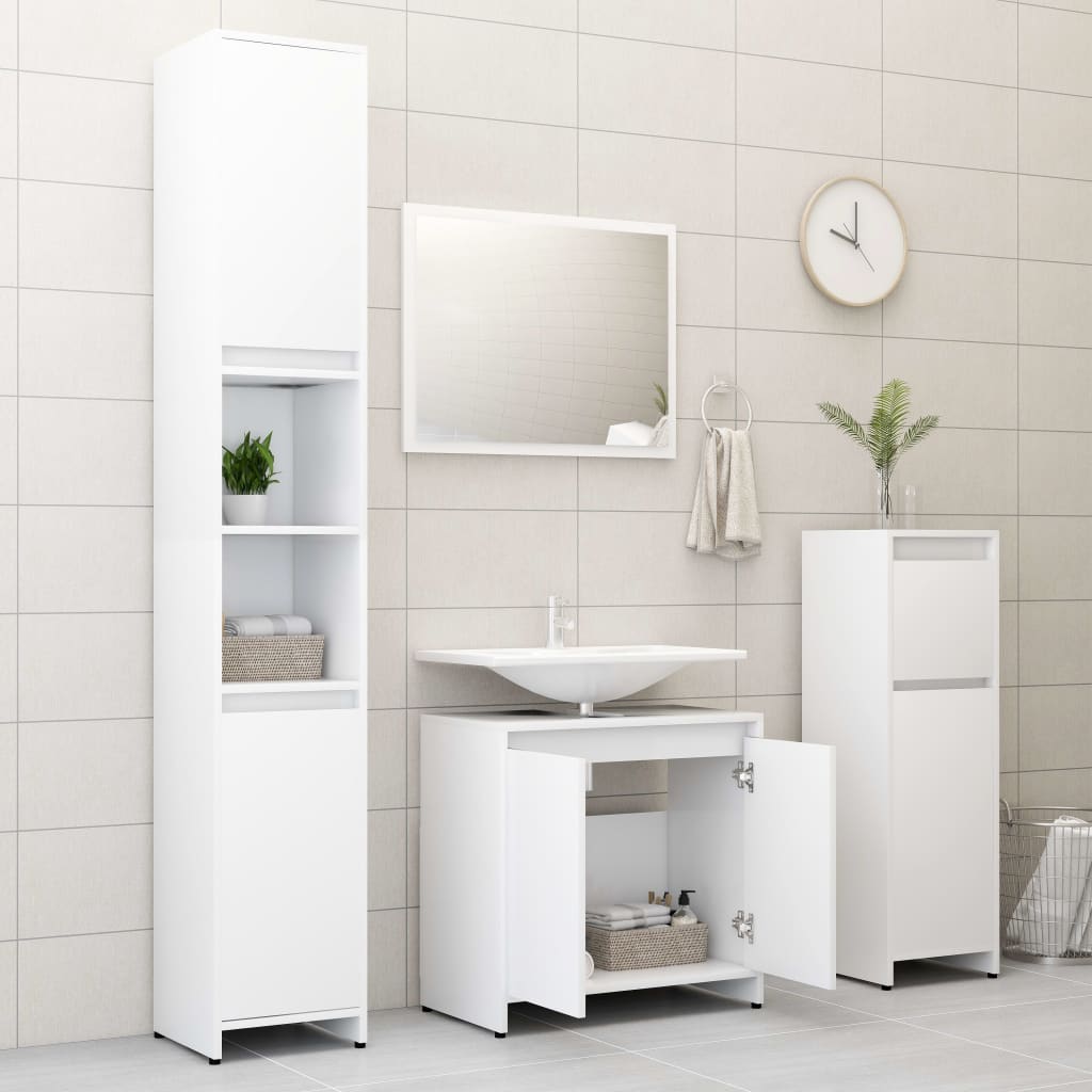Bathroom Furniture Set Engineered Wood Medium