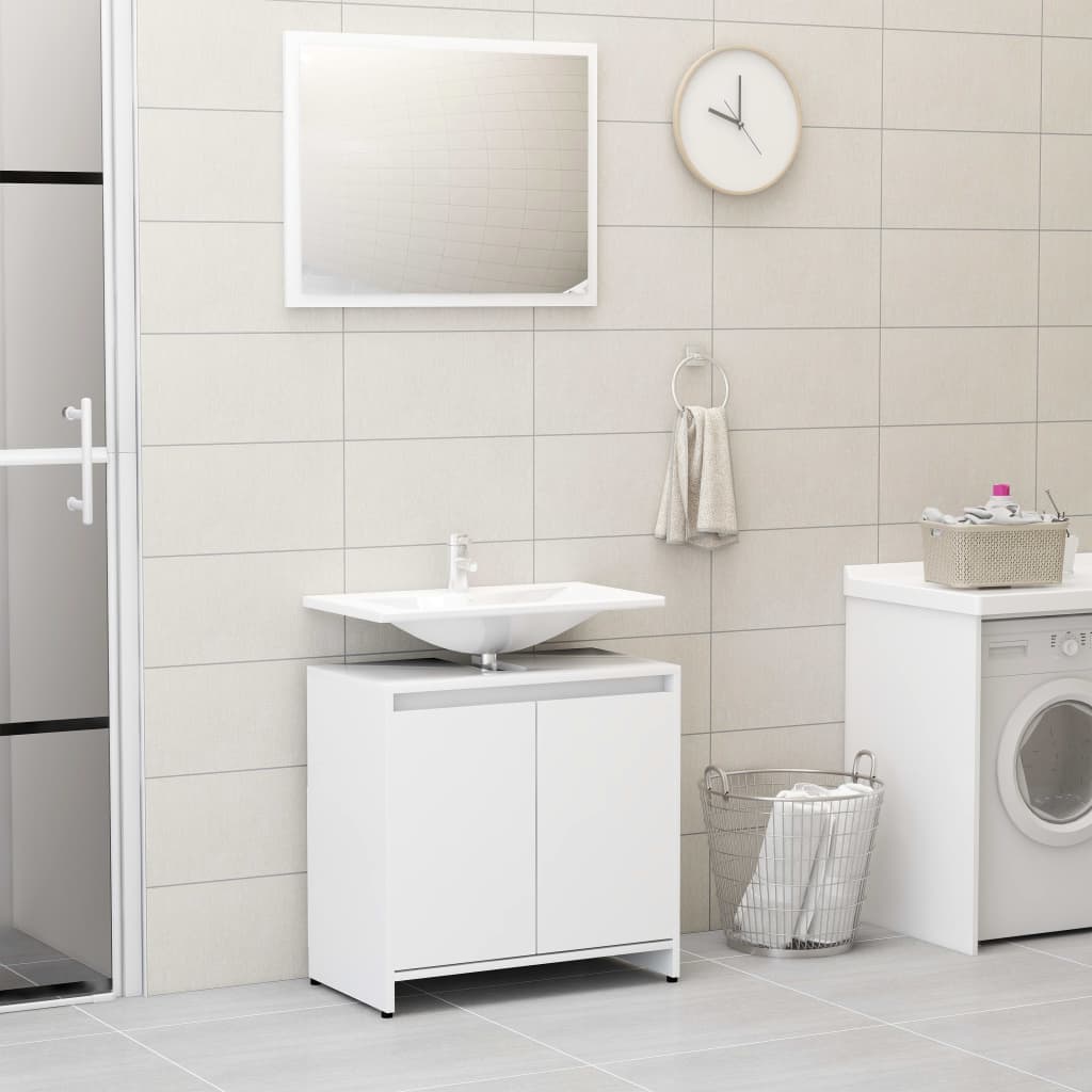 Bathroom Furniture Set Engineered Wood Medium