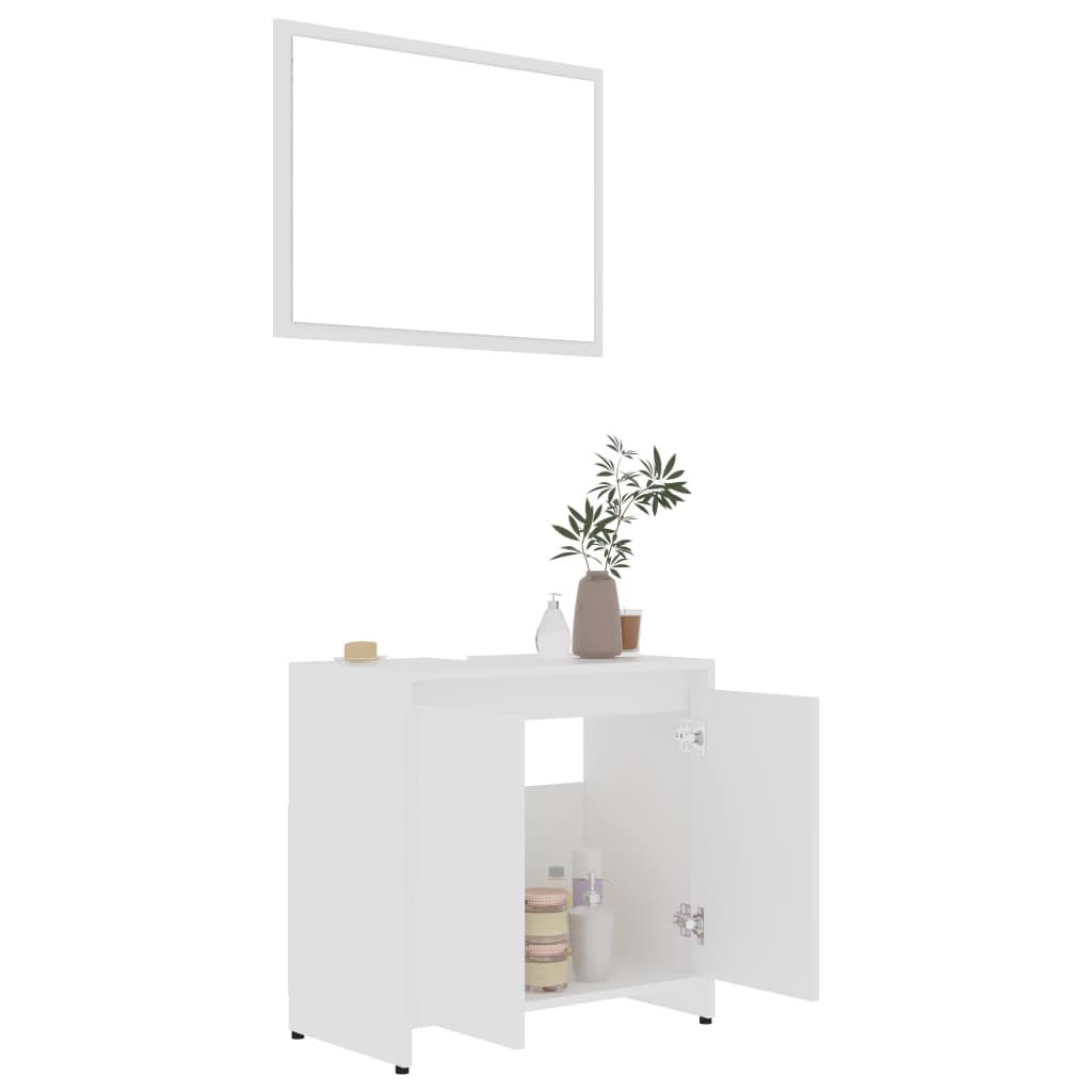 Bathroom Furniture Set Engineered Wood Medium