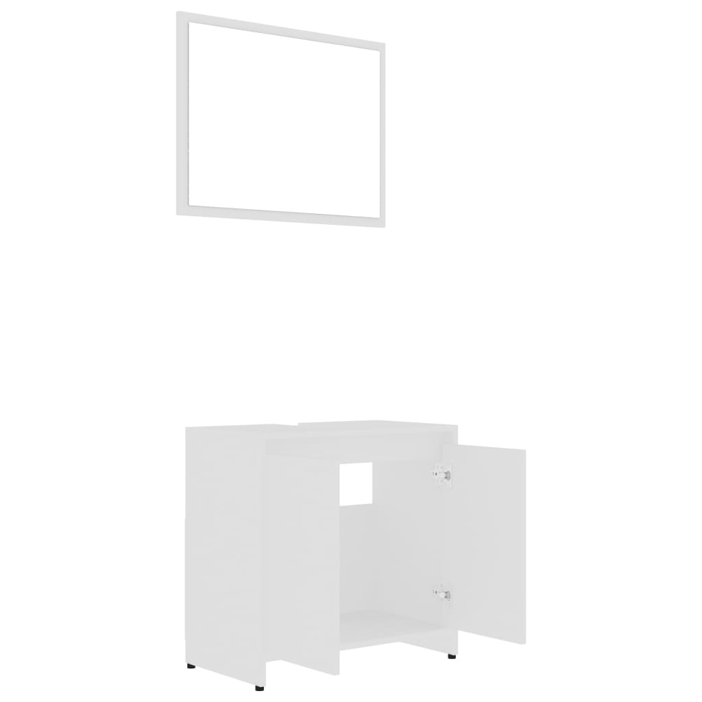 Bathroom Furniture Set Engineered Wood Medium