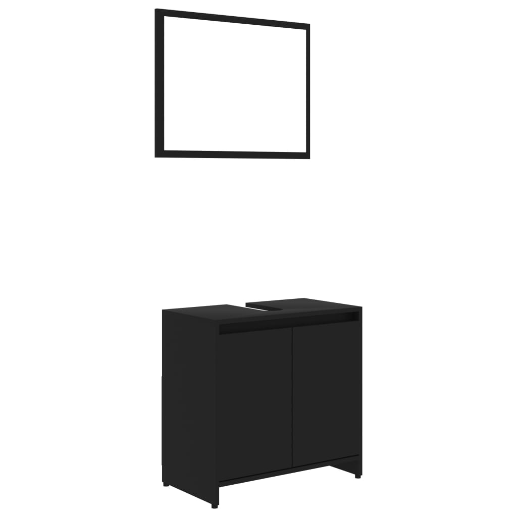 Bathroom Furniture Set Engineered Wood Medium