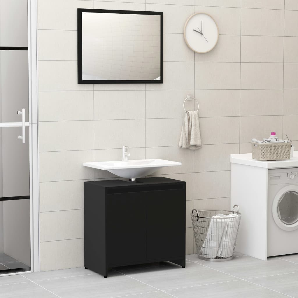 Bathroom Furniture Set Engineered Wood Medium