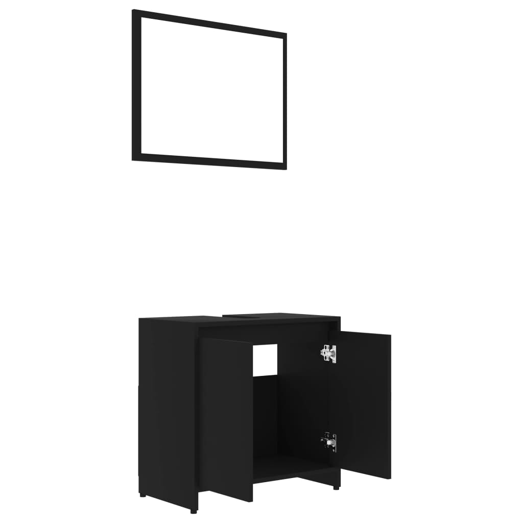 Bathroom Furniture Set Engineered Wood Medium