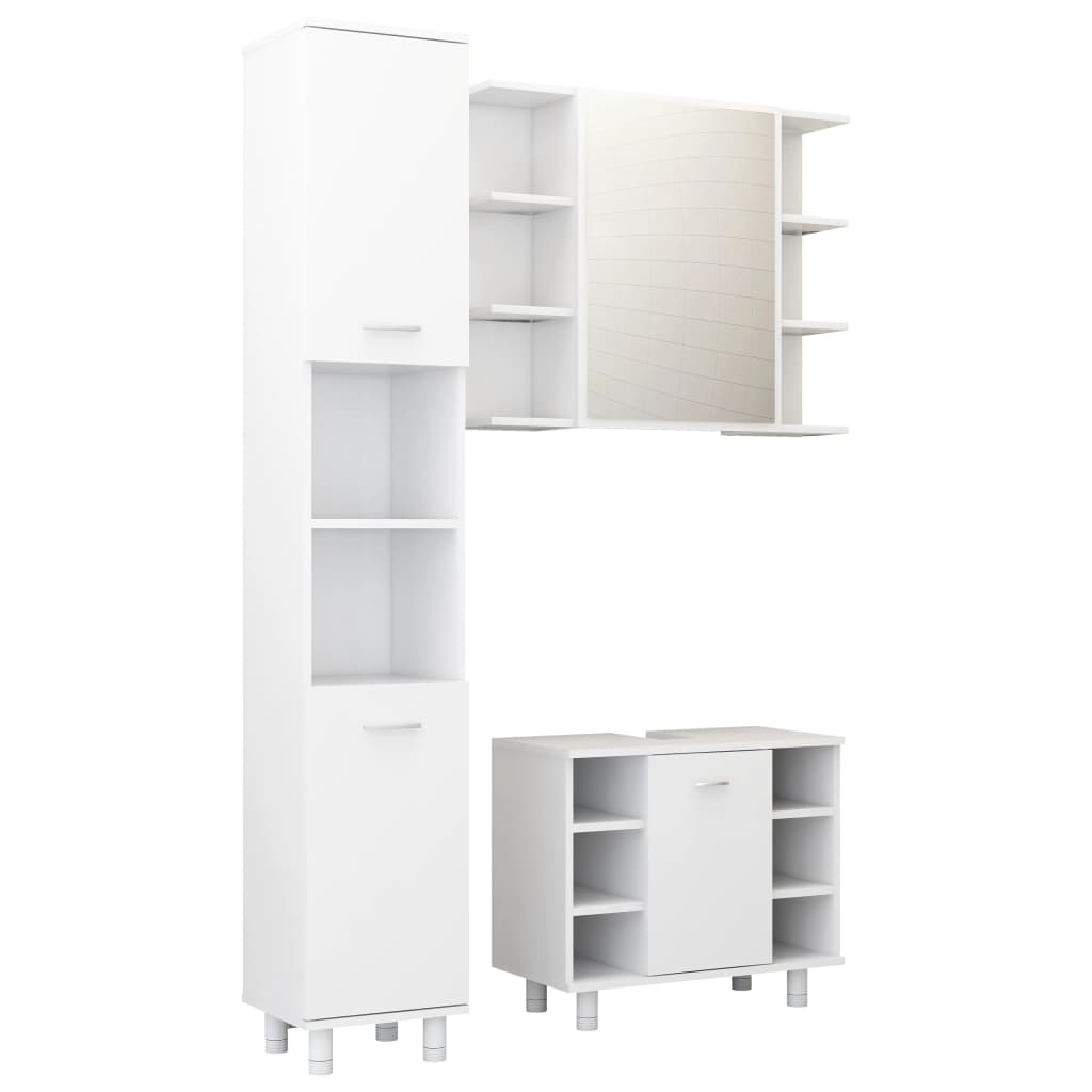 Bathroom Furniture Set Engineered Wood Medium