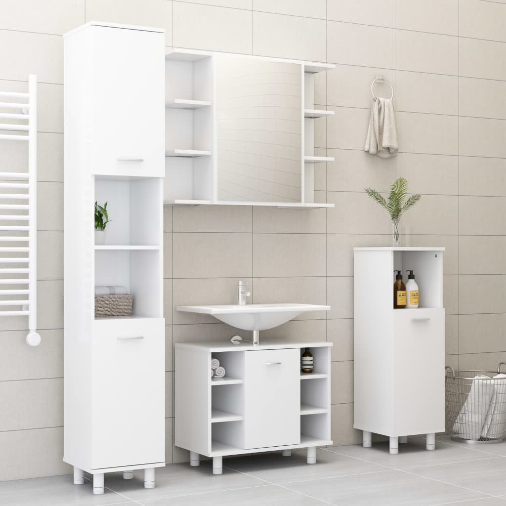 Bathroom Furniture Set Engineered Wood Medium