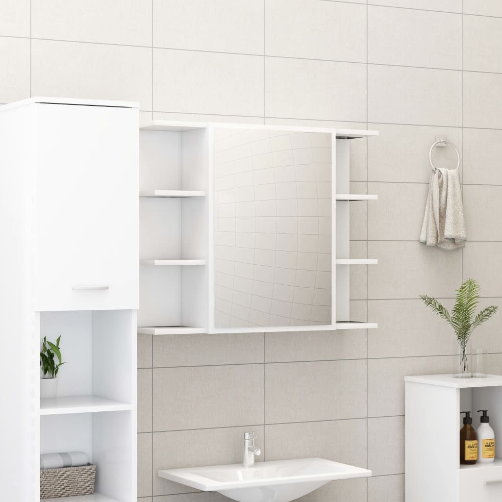 Bathroom Furniture Set Engineered Wood Medium
