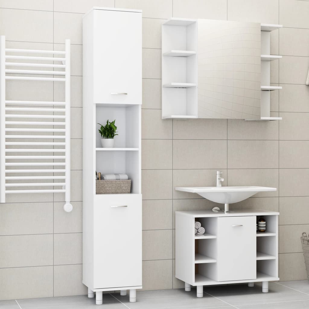 Bathroom Furniture Set Engineered Wood Medium
