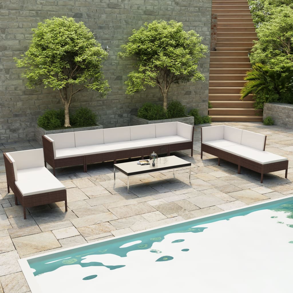 Patio Furniture Set Pe Rattan Large Modular