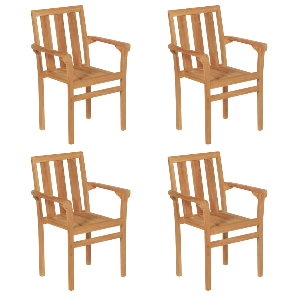 5 Piece Patio Dining Set Solid Teak Wood