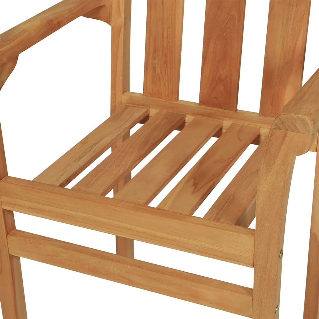 5 Piece Patio Dining Set Solid Teak Wood