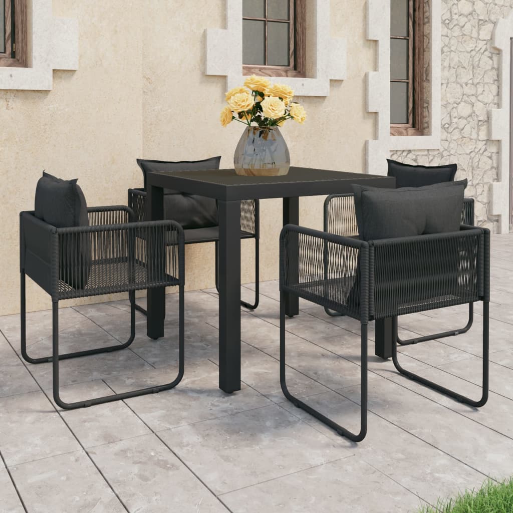 3 Piece Patio Dining Set Pvc Rattan