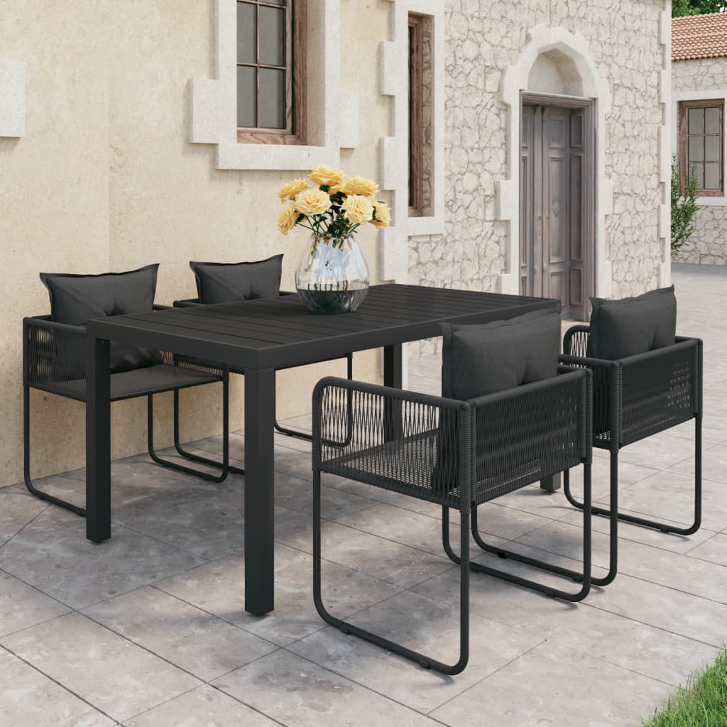 3 Piece Patio Dining Set Pvc Rattan