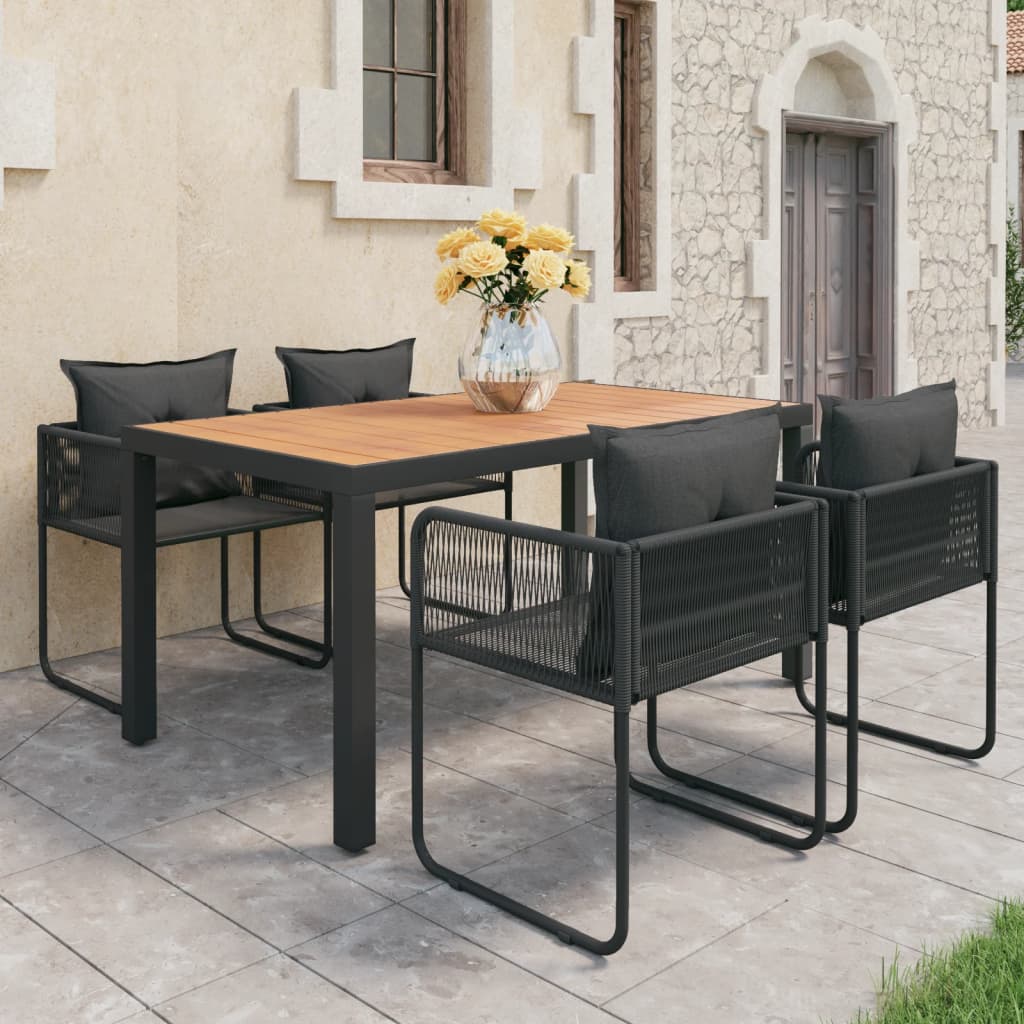3 Piece Patio Dining Set Pvc Rattan