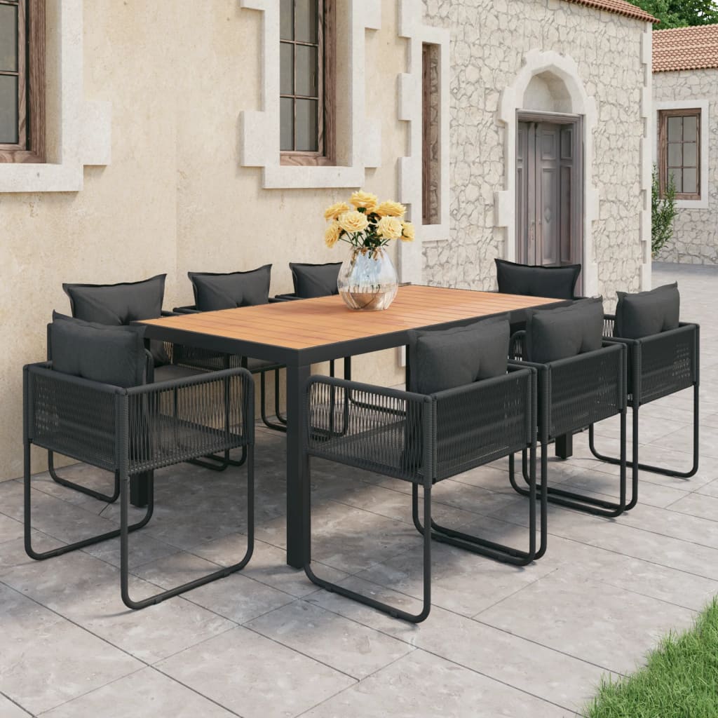 3 Piece Patio Dining Set Pvc Rattan