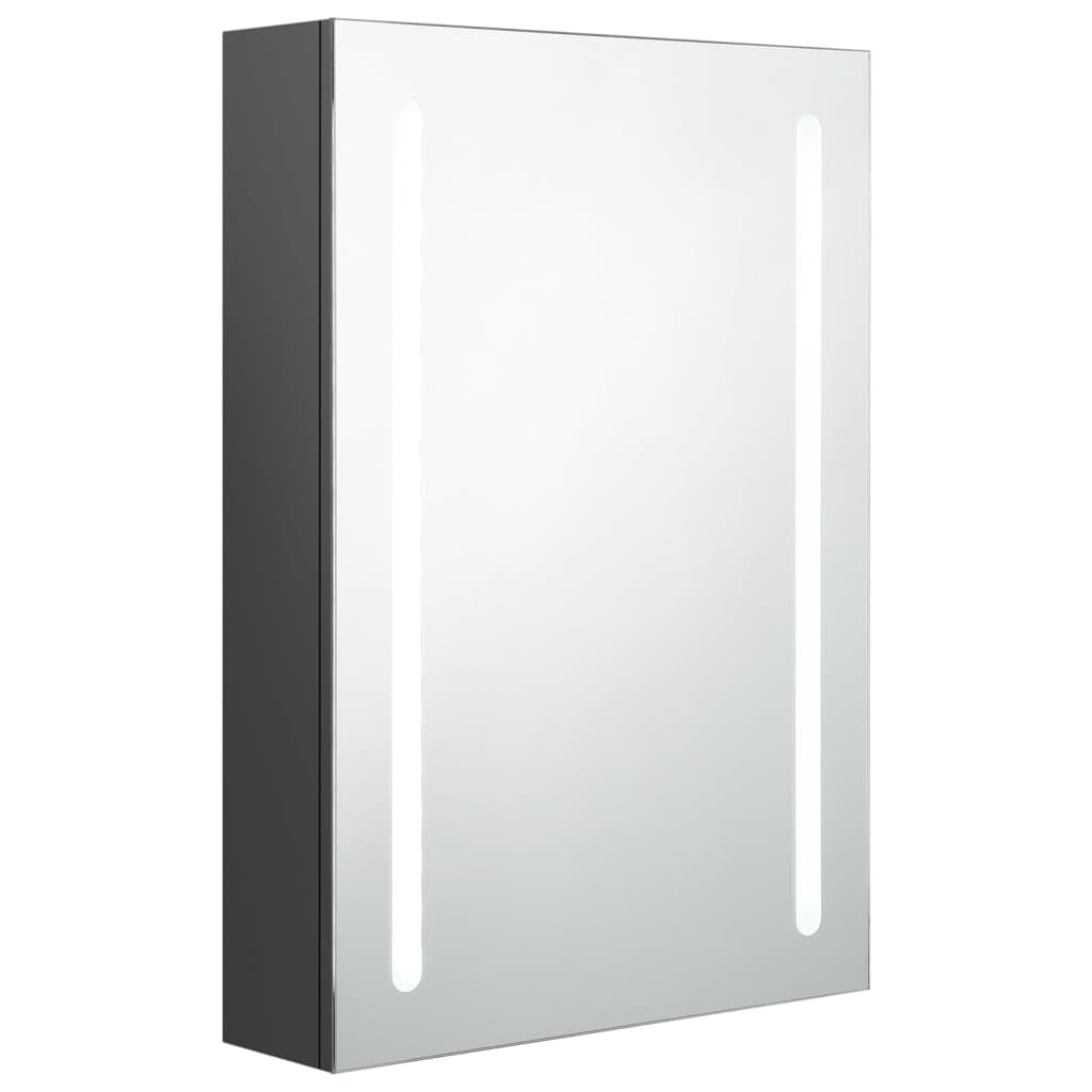 Bathroom Cabinet Grey Mdf With Melamine Finish, Glass Medium
