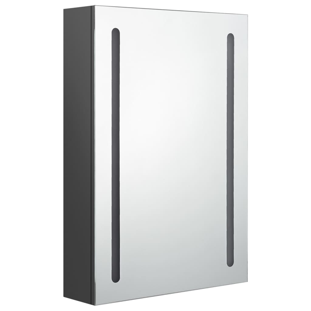 Bathroom Cabinet Grey Mdf With Melamine Finish, Glass Medium