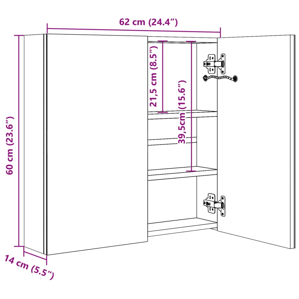 Bathroom Cabinet Grey Mdf Board With Melamine Finish, Glass Medium