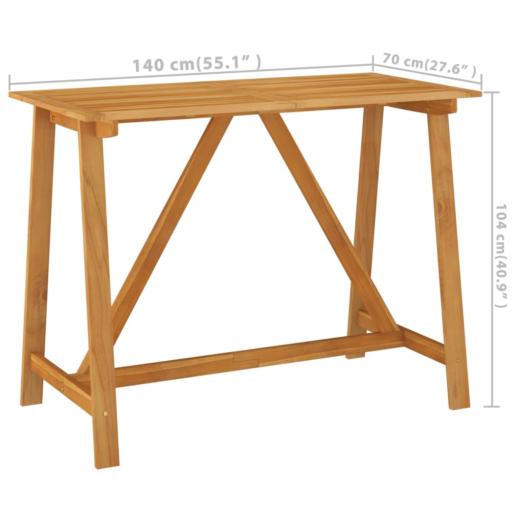 Garden Bar Set Solid Acacia Wood Medium Durable