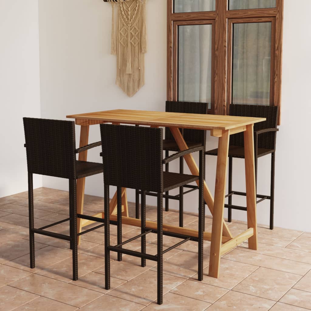 Garden Bar Set Solid Acacia Wood Medium Durable
