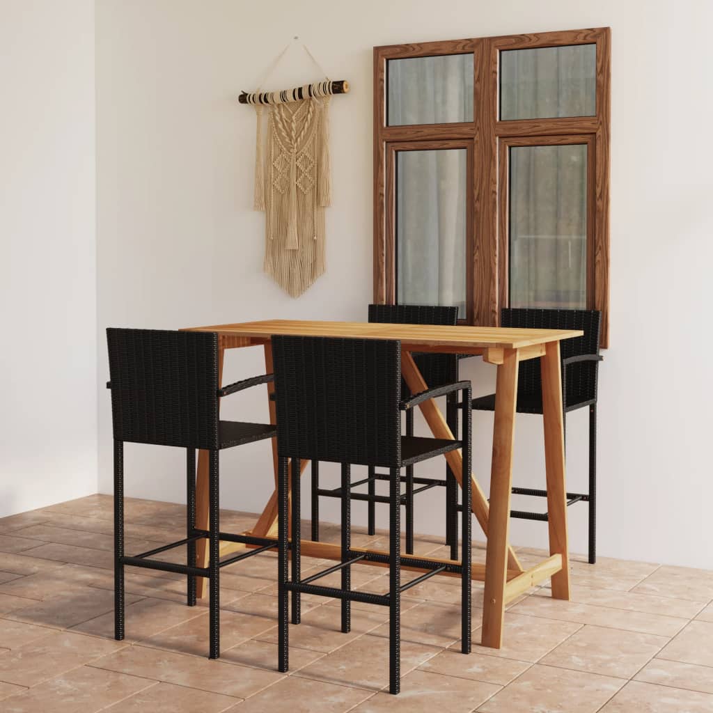Garden Bar Set Solid Acacia Wood Medium Durable