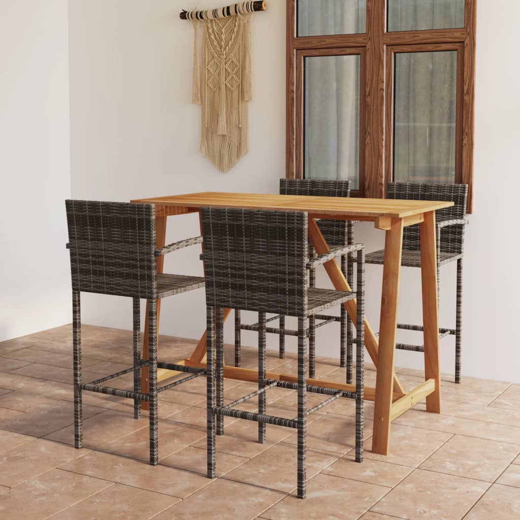 Garden Bar Set Solid Acacia Wood Medium Durable