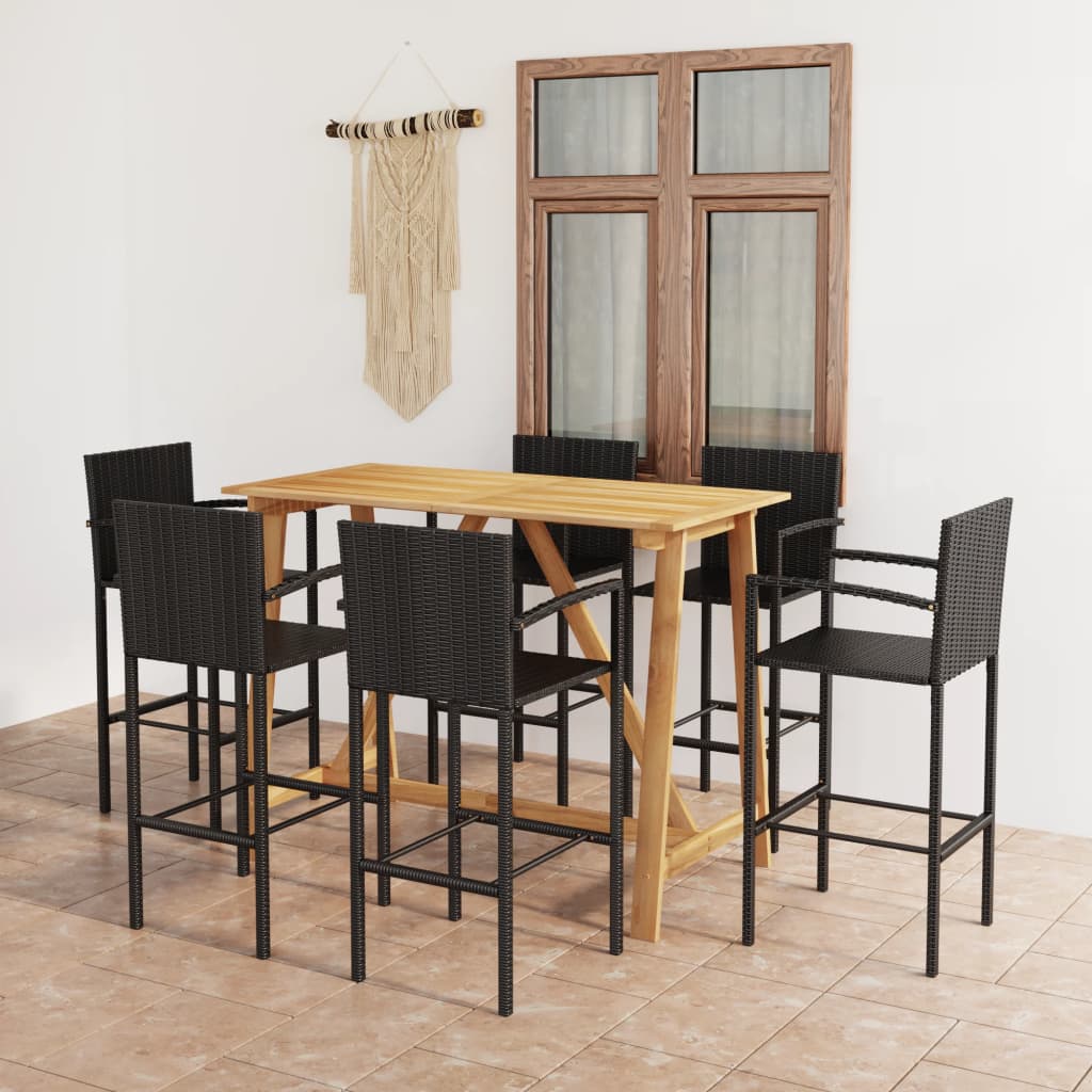 Garden Bar Set Solid Acacia Wood Medium Durable