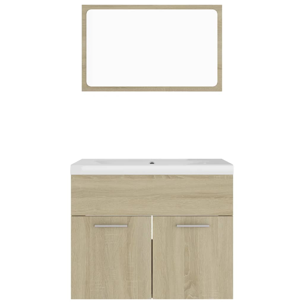 Bathroom Furniture Set Engineered Wood (804785+145061)