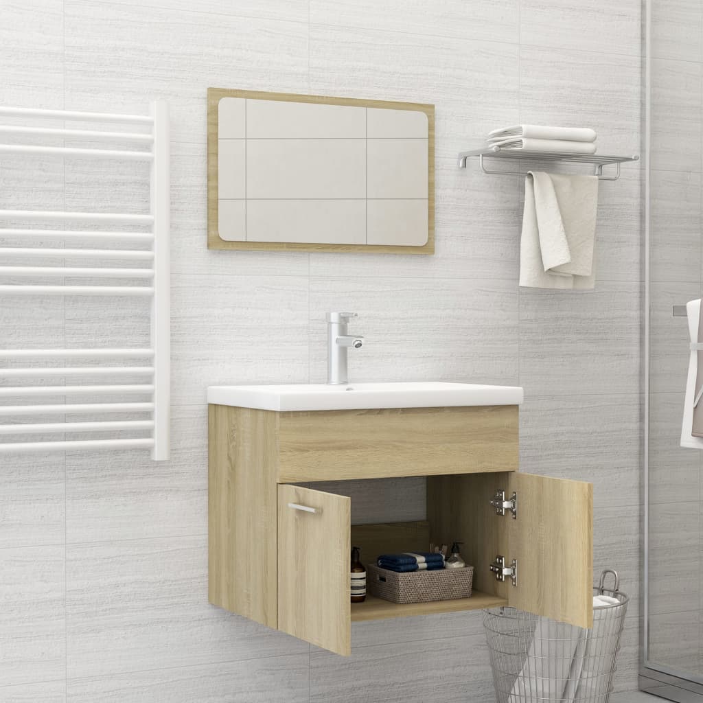 Bathroom Furniture Set Engineered Wood (804785+145061)