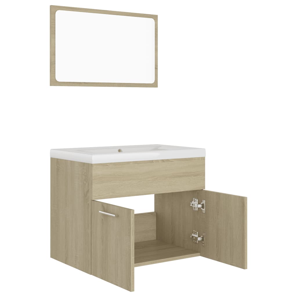 Bathroom Furniture Set Engineered Wood (804785+145061)