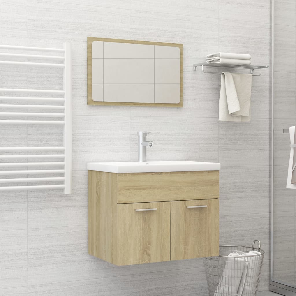 Bathroom Furniture Set Engineered Wood (804785+145061)