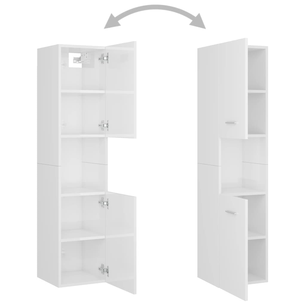 Bathroom Furniture Set Engineered Wood Compact