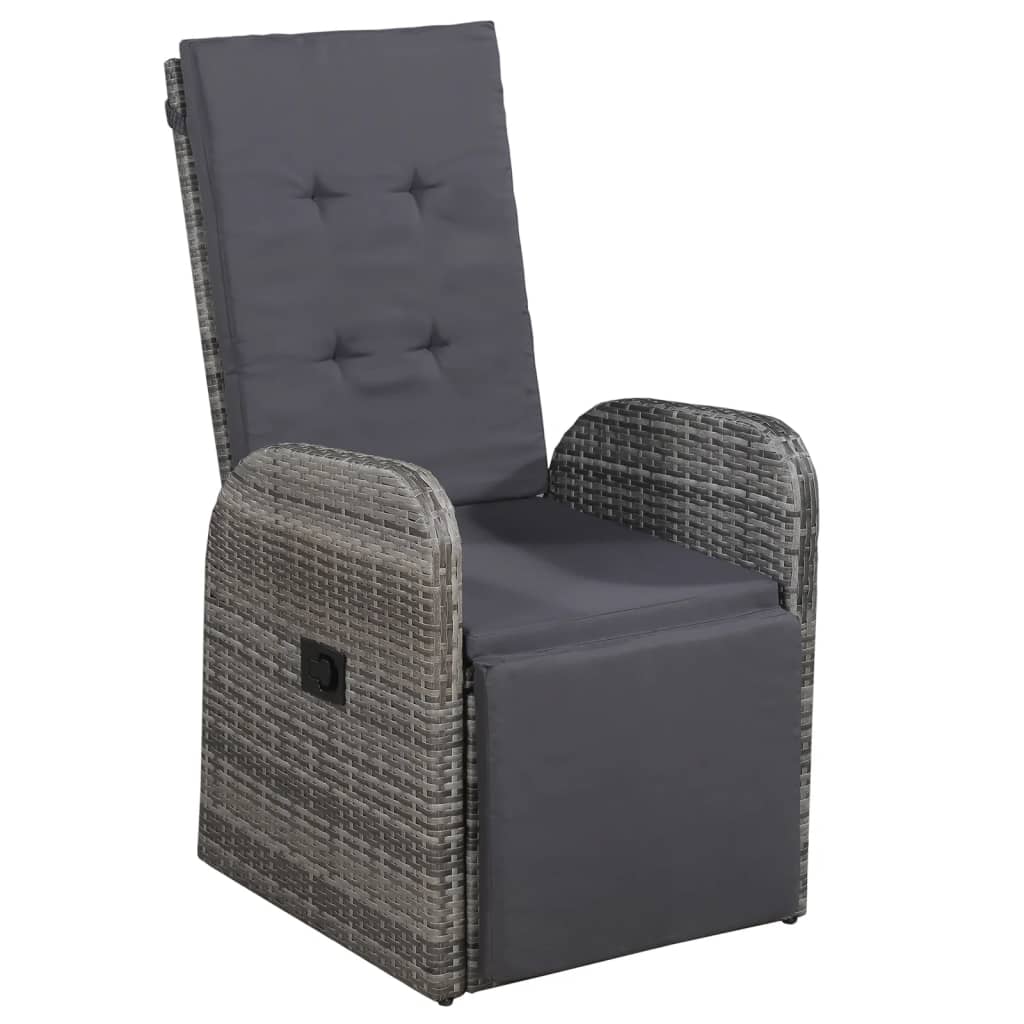 5 Piece Patio Dining Set Gray