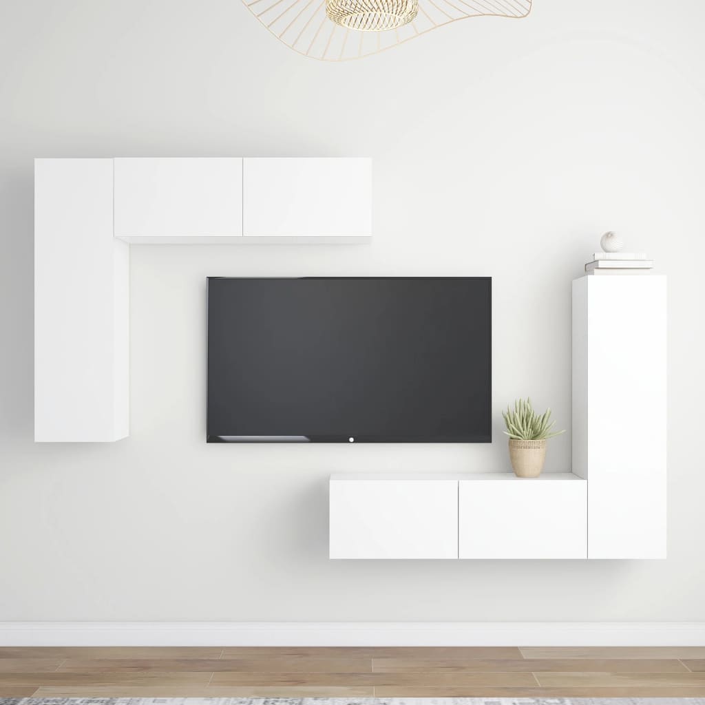 4 Piece Tv Stand Set Engineered Wood