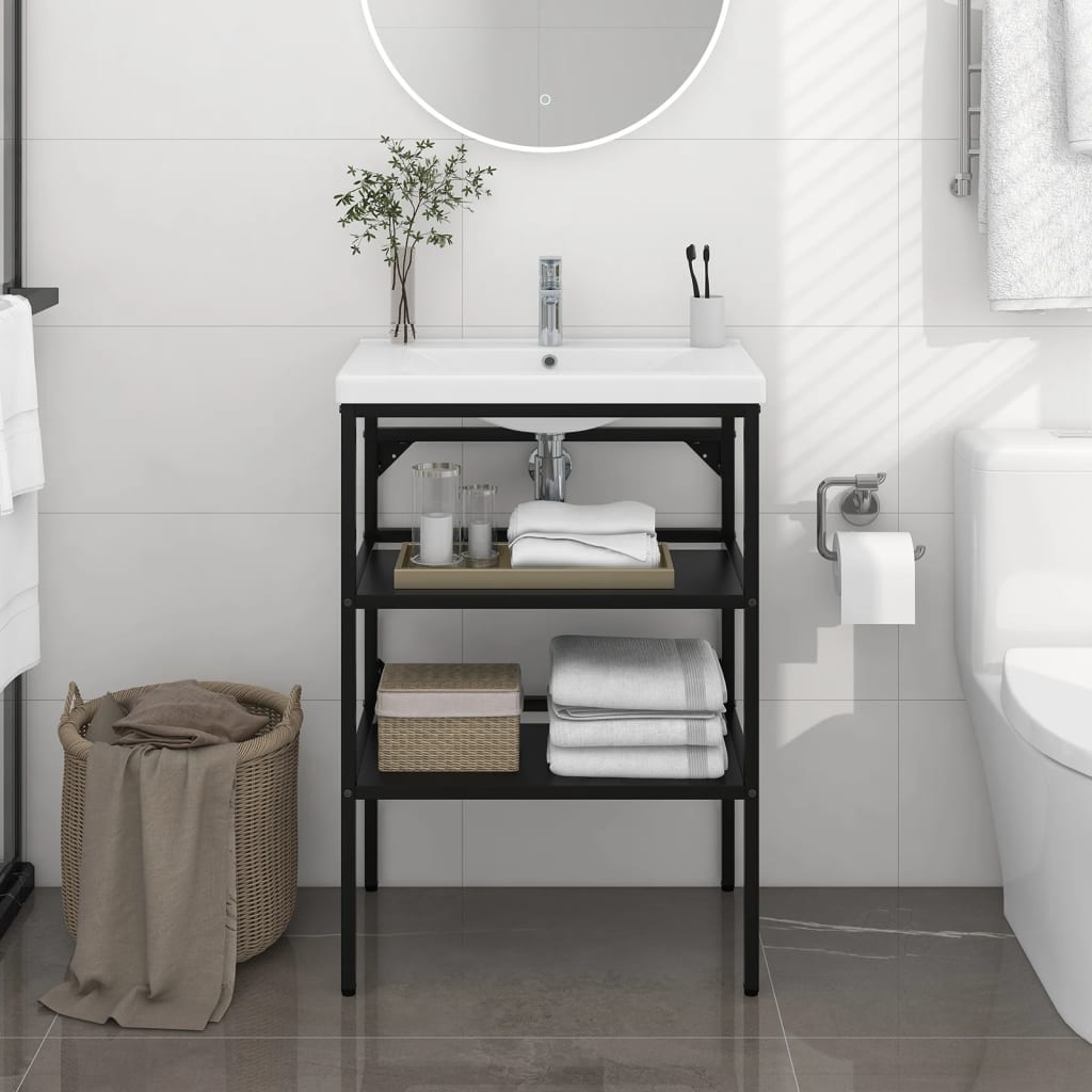 Bathroom Sink Frame Powder-Coated Iron Medium