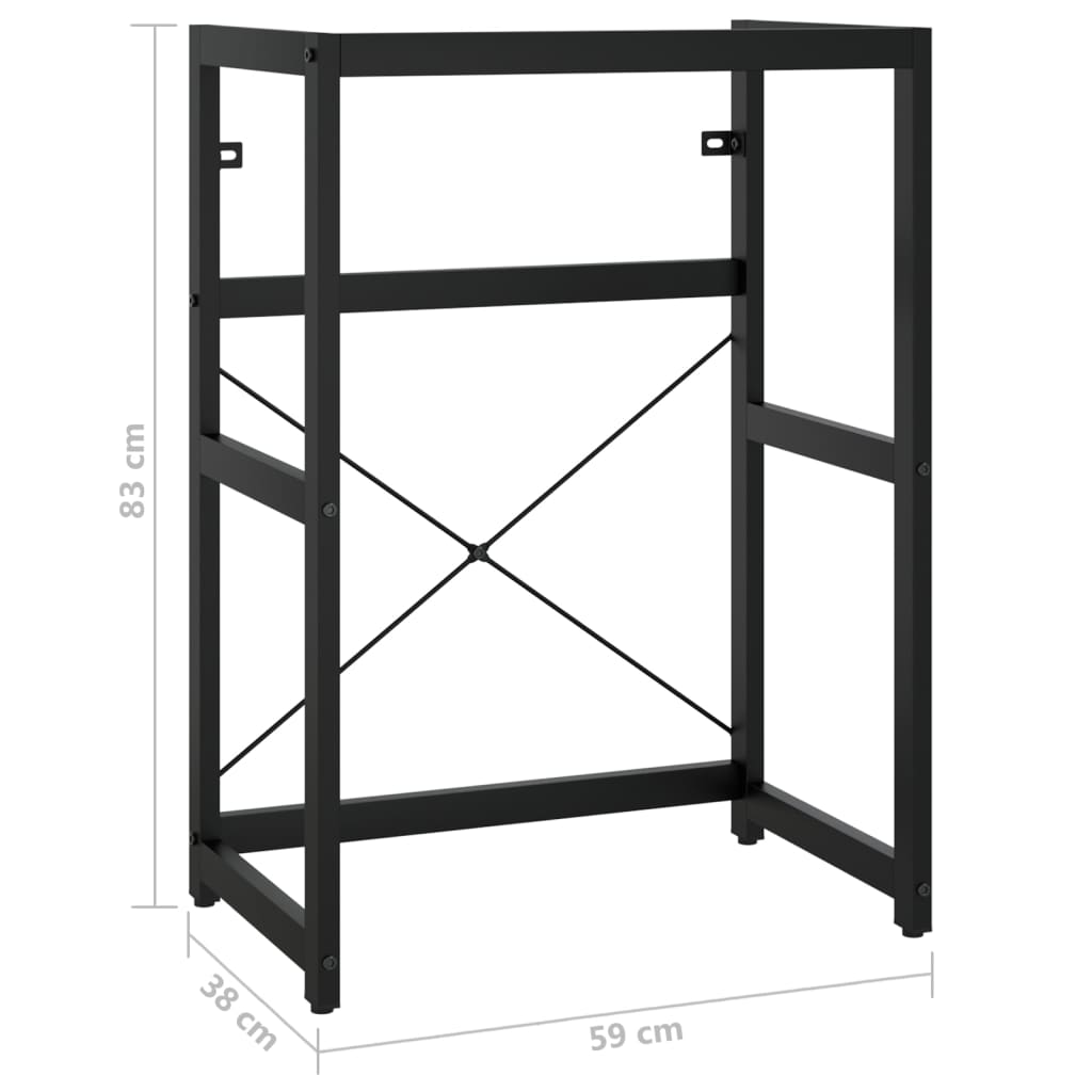 Bathroom Washbasin Frame Powder-Coated Iron 23.2X15.0X32.7 In
