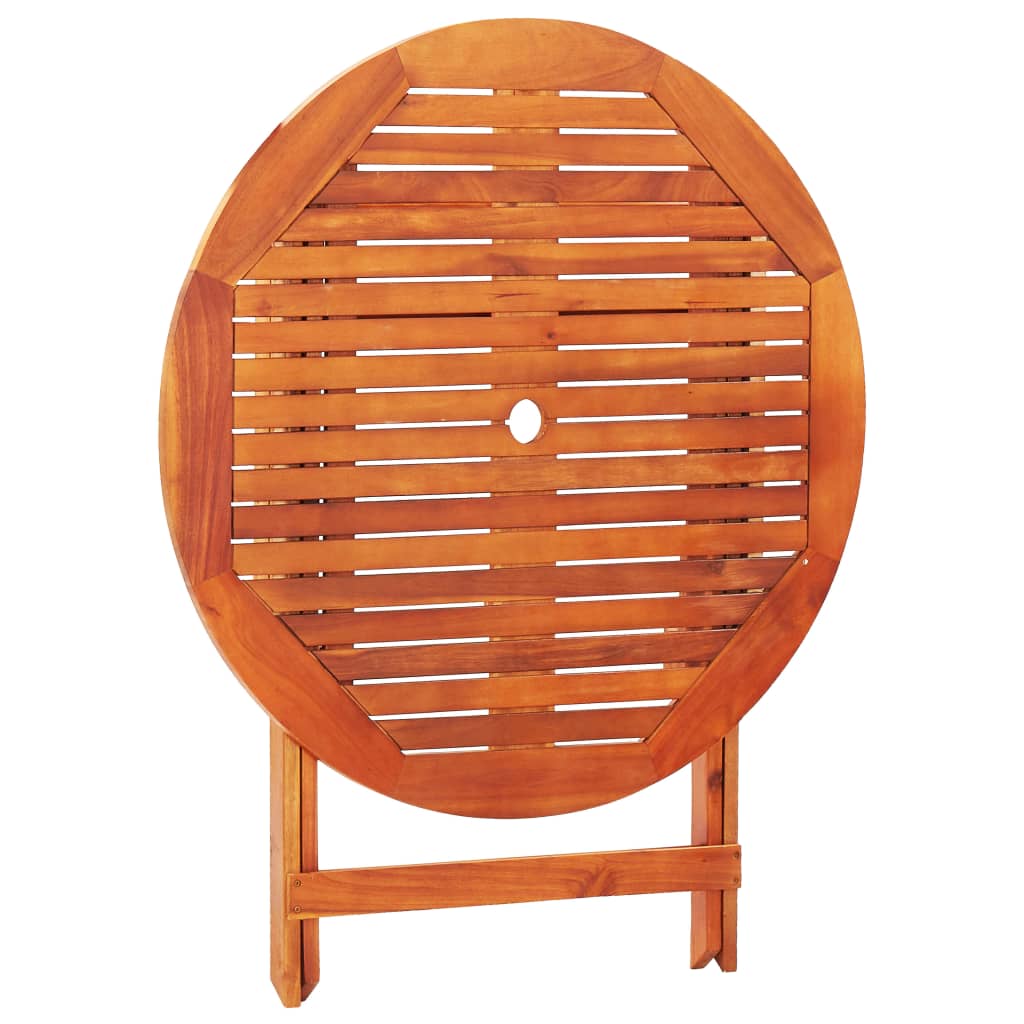 5 Piece Folding Patio Dining Set Solid Eucalyptus Wood
