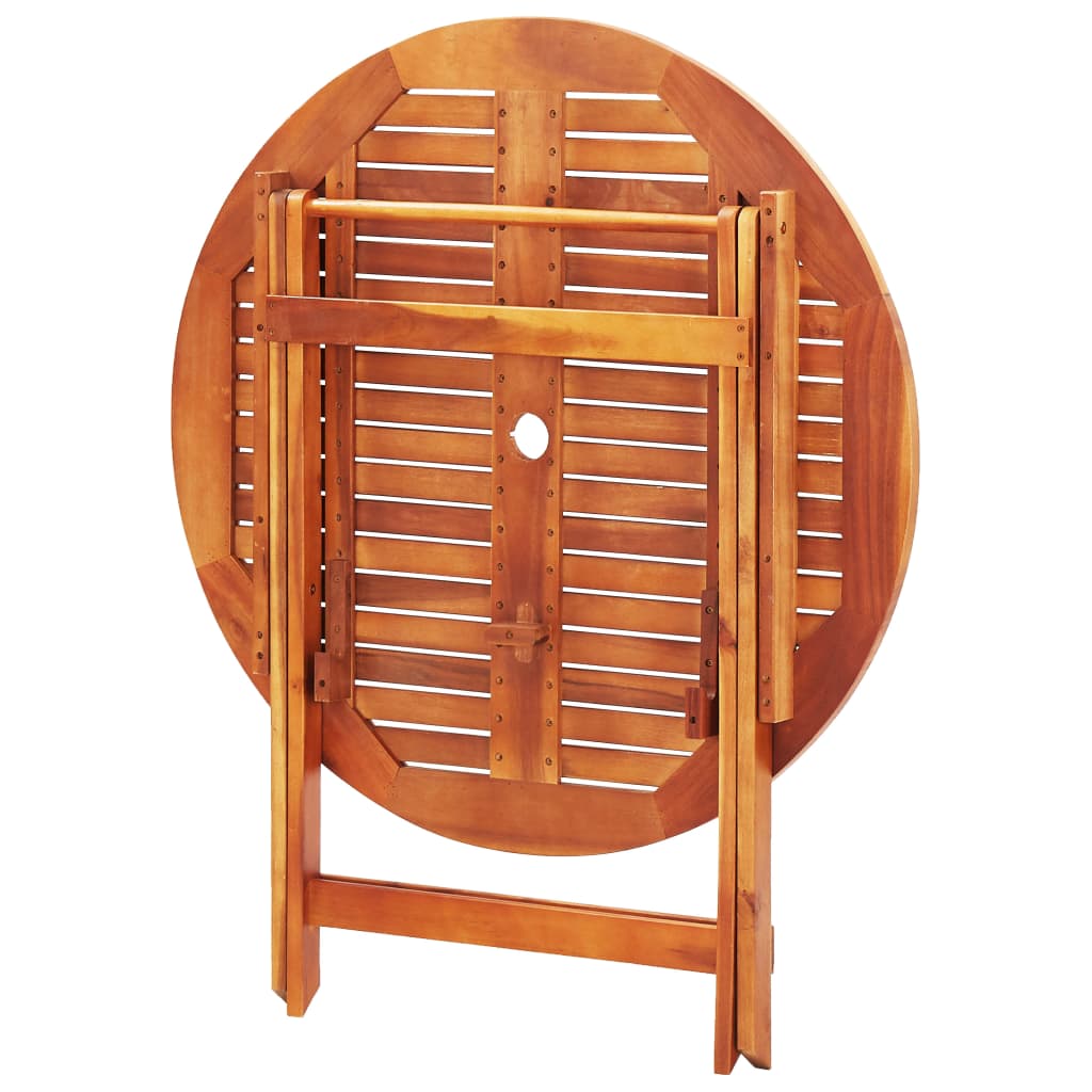 5 Piece Folding Patio Dining Set Solid Eucalyptus Wood