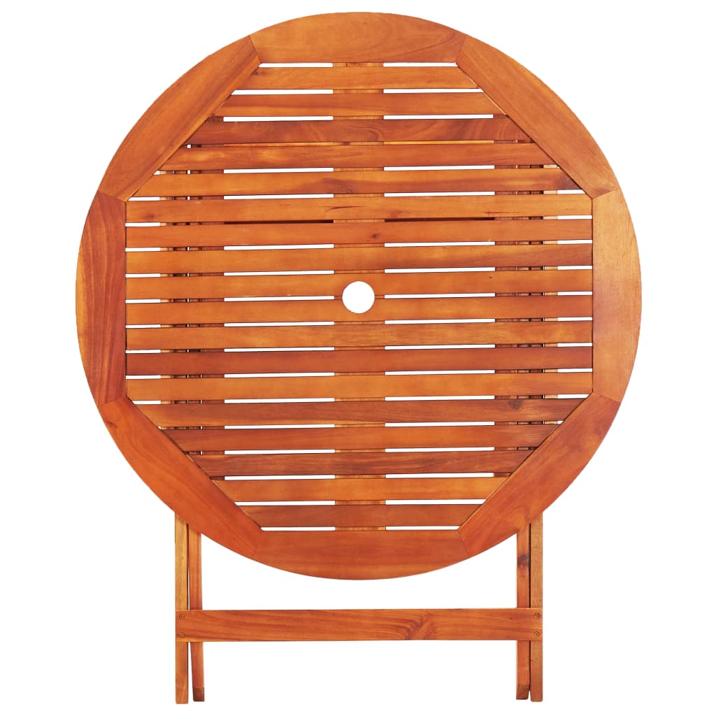 5 Piece Folding Patio Dining Set Solid Eucalyptus Wood