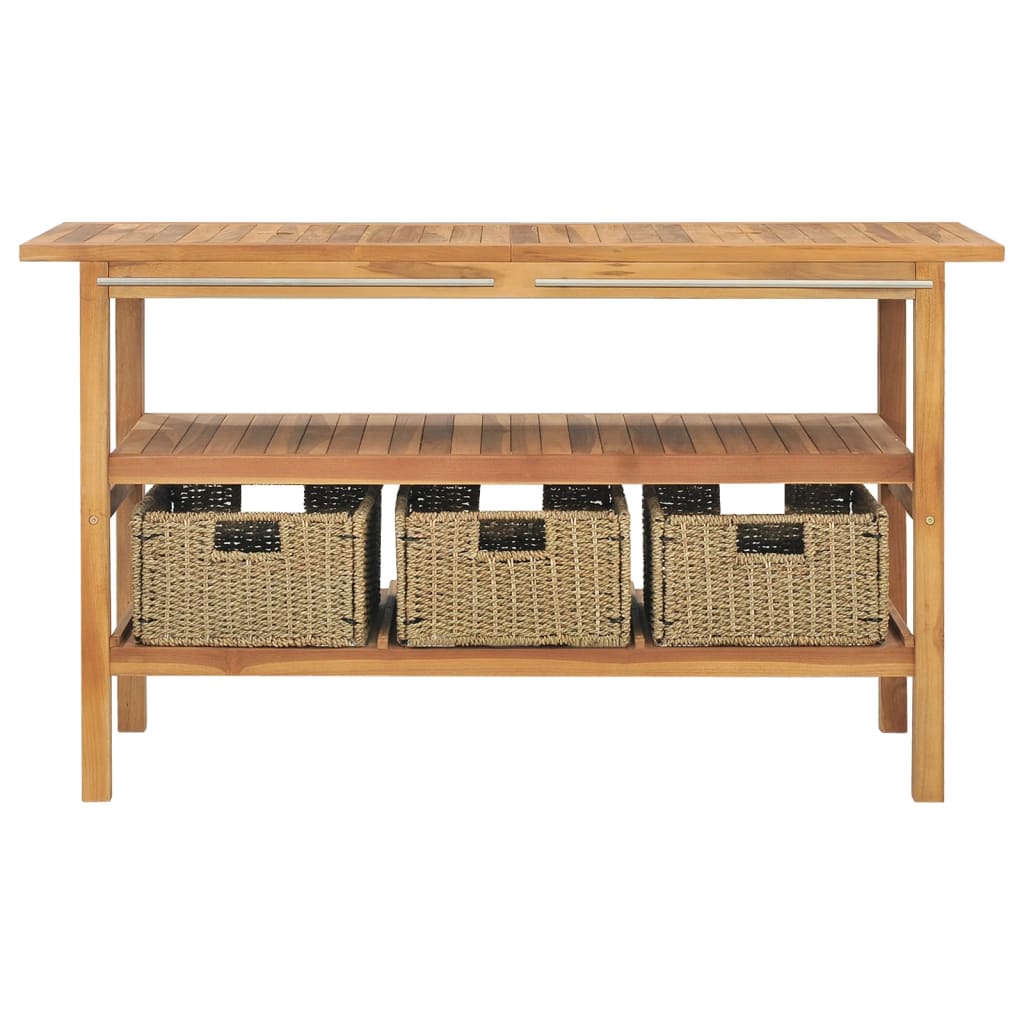 Bathroom Vanity Cabinet Teak Solid Teak Wood, Seagrass