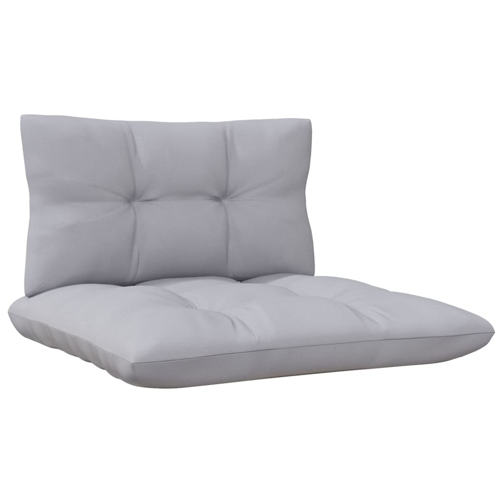 8 Piece Patio Lounge Set With Gray Cushions Pinewood