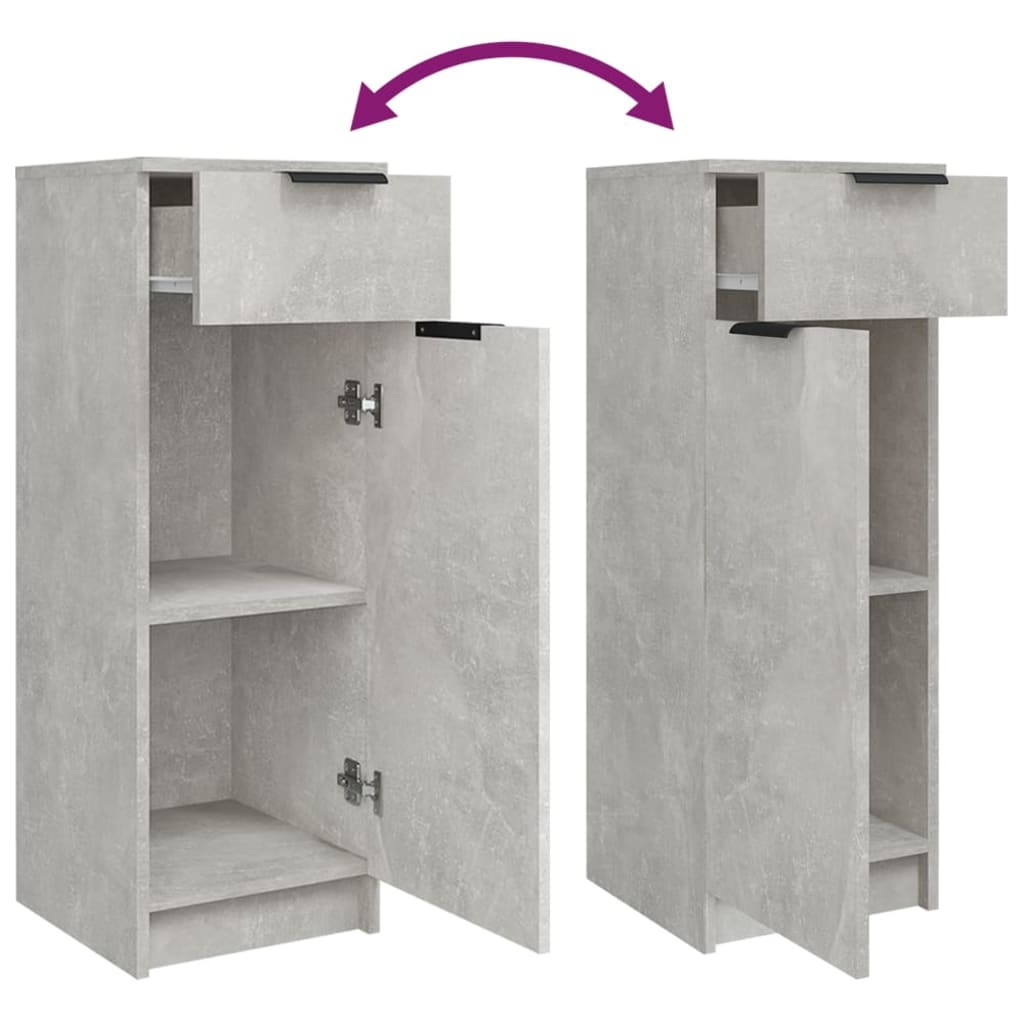 Bathroom Cabinet Concrete Grey Engineered Wood Standard