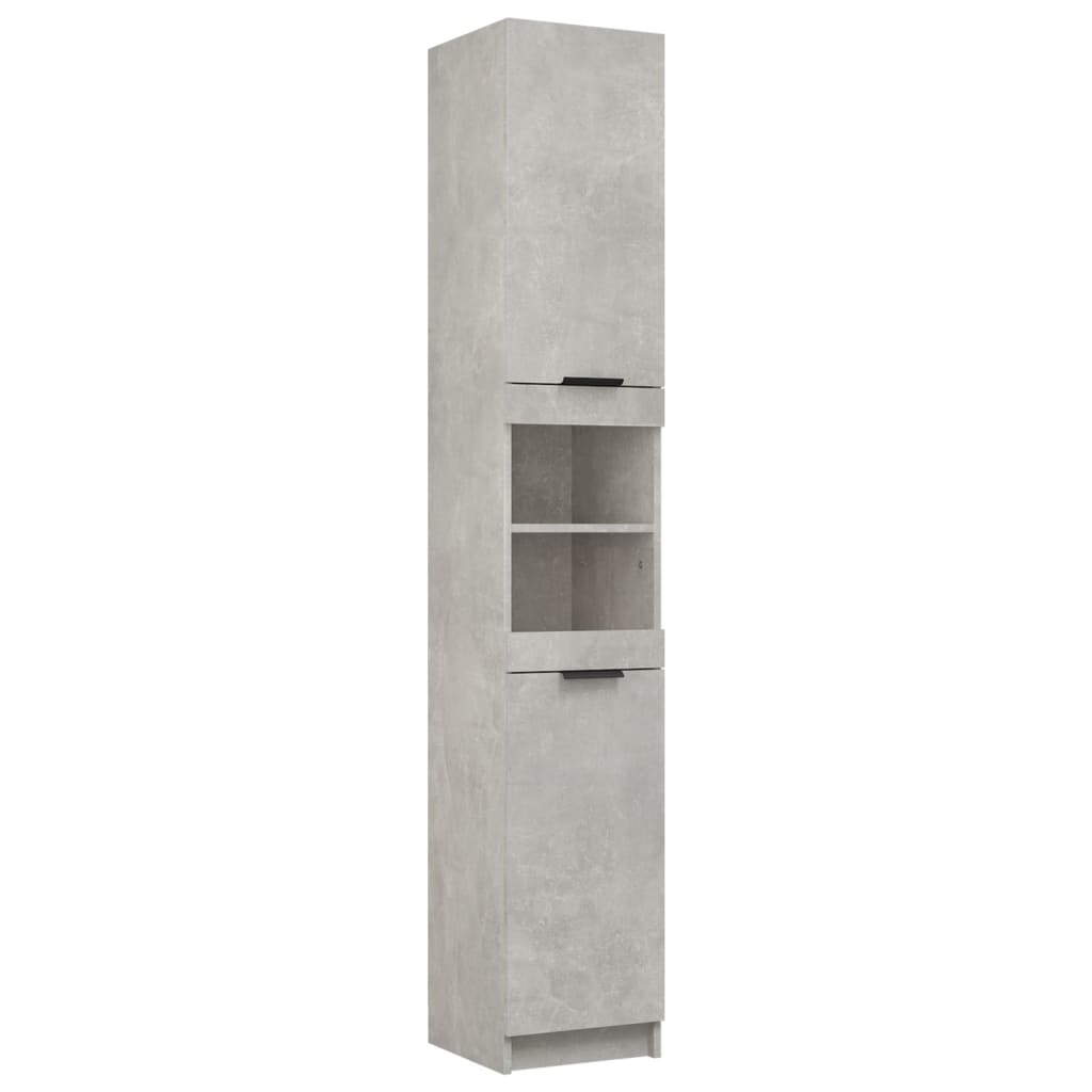 Bathroom Cabinet Concrete Grey Engineered Wood Tall
